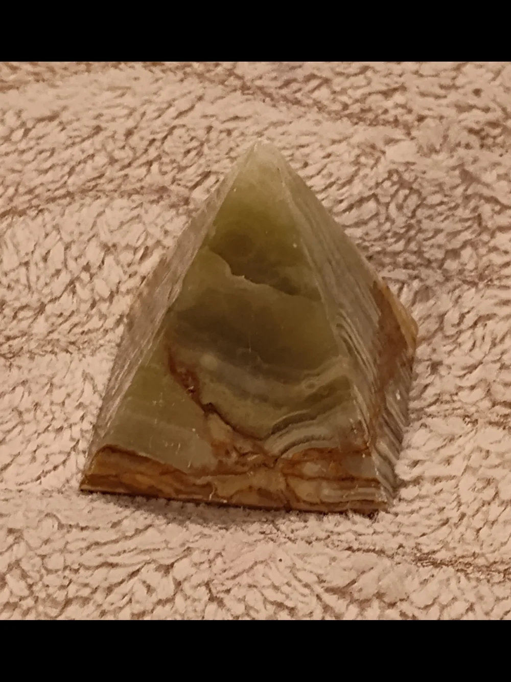 Vintage! Natural Onyx Crystal Pyramid